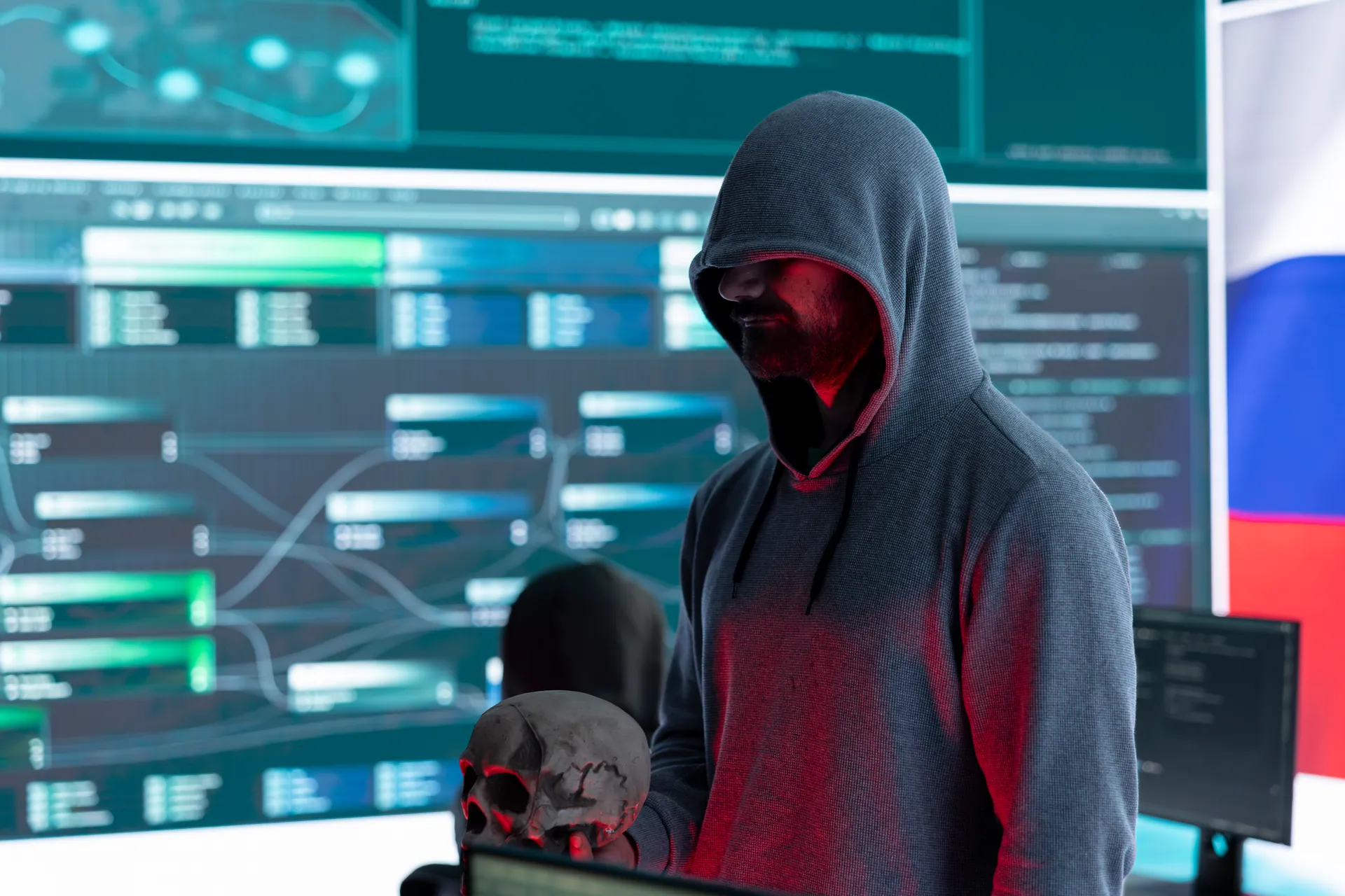 Fraud detection specialist monitoring cyber threats